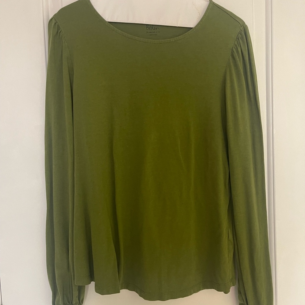 Boden Green Long Sleeve Top Size US 10